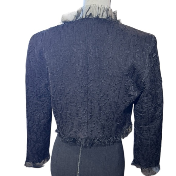 Lafayette 148 Black Cropped Blazer Jacket 10 - Picture 9 of 14